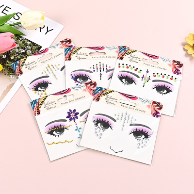 Factory Wholesale Face Eye Makeup Tears Diamond Sticker Stage Performance DIY Eye Makeup Diamond Stickers Small Jewelry Custom