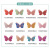 Colorful Double-Layer Butterfly 12 Hollow Wall Stickers Three-Dimensional Butterfly Festival Home Christmas Festival Layout Decorating Stickers