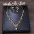 Xy029 Bride Headdress Crown Three-Piece Korean Wedding Necklace Earrings Jewelry Set New Wedding Accessories