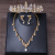 Xy028 Bride Headdress Crown Three-Piece European Wedding Necklace Earrings Jewelry Set New Wedding Accessories