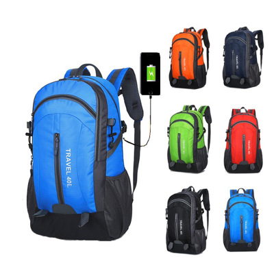 Backpack Outdoor Mountaineering Hiking Bag Waterproof Travel Bag Men with USB Sports and Leisure Backpack Women
