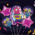 Cartoon Fruit Monster Balloon Halloween Party Layout Panic Alien Shape Aluminum Film Balloon