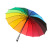 Spot/Factory Supply Bank Insurance Rainbow Umbrella/16 Bone Straight Rod Automatic Advertising Rainbow Umbrella