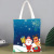 Manufacturers Supply Portable Canvas Bag Christmas Pattern Casual Trend Women's Bag Student Shopping Bag Printable Logo