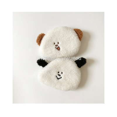 Plush Puppy Coin Purse Cute Cartoon Mini Card Holder Storage Lipstick Pack Earphone Bag