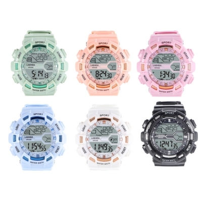 New children's electronic luminous watch student outdoor waterproof sport watch multi-function watch