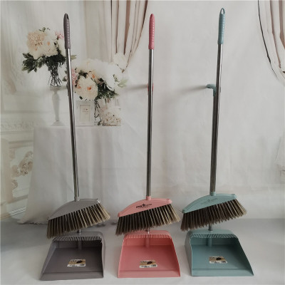 Daily Necessities Wholesale Broom Dustpan Set Broom Dustpan Combination Soft Wool Cover Broom Household Office Broom