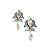 Meiyu Fashion Korean Style Elegant Petunia Inlaid Bright Crystal Earrings European and American Popular Chandelier Ornament
