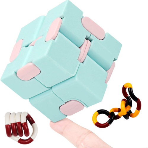 Creative Pressure Relief Macaron Finger Infinite Cube 18-Section Deformation Twisted Rope Changeable Twist Pocket Toy