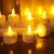 LED Flashing Electric Candle Lamp Small Night Lamp 12 Fixed Charger Electric Candle No Cup Warm Home Wedding Confession