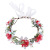 Korean Style Bridal Wreath Flower Hair Band Red Flower Headband Mori Style Simple Artificial Flower Headdress Bow Jewelry