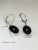 Fashion Geometry Pattern Black Disc-Shaped Earrings Creative European and American Retro Style Stud Earrings Women's Trend Internet Celebrity Earrings Eardrops