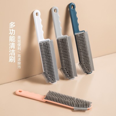 Multifunctional Silicone Three-in-One Cleaning Brush Kitchen Cleaning Brush Cleaning Brush Bathroom Countertop Floor Window Stove Gap Brushes