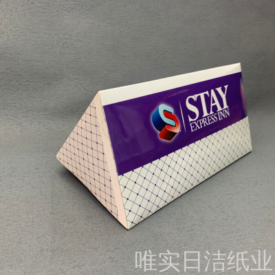 Triangle Tissue Box Box Drawer Paper Extraction Insurance Bank Printed Logo Custom Factory Direct Sales Tissue Box