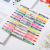 Korean Double-Headed Fluorescent Pen Students Use Color Pencil Key Line Marker Oblique Head Multi-Color 6-Color Stationery Wholesale