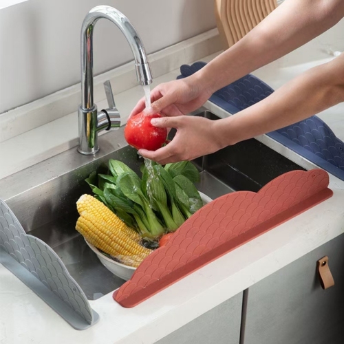 South Korea Kitchen Sink Water Retaining Plate Countertop Splash-Proof silicone Waterproof Baffle Suction Type Cloud Waterproof Board