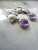 Meiyu Leaves Vintage Natural Amethyst Earrings All-Match Simple Elegant Socialite Light Luxury Elegant Long Earrings