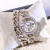 Cross-Border Fashion European and American Style Diamond Roman Numerals Double Chain Style Bracelet Watch Women's 