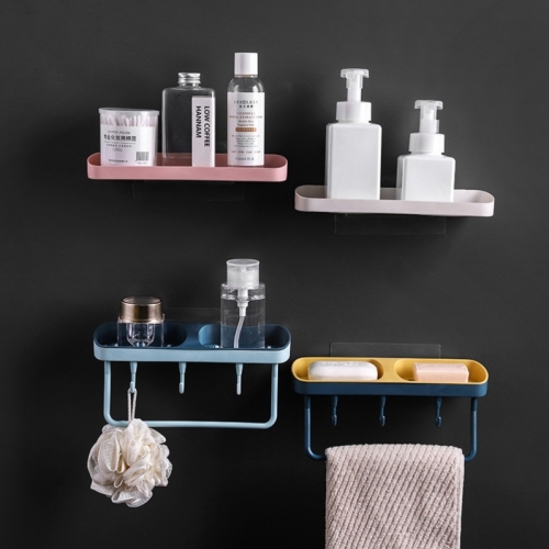 bathroom rack draining rack towel rack student dormitory creative punch-free double grid suction cup hanging soap box