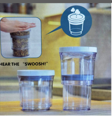 Retractable Sealed Jar Food Vacuum Retractable Crisper Can Press round Storage Jar