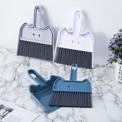 F374 Home Desktop Mini Broom Keyboard Cleaning Brush Small with Dustpan Small Broom Set Computer Sundries Brush