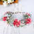 Korean Style Bridal Wreath Flower Hair Band Red Flower Headband Mori Style Simple Artificial Flower Headdress Bow Jewelry