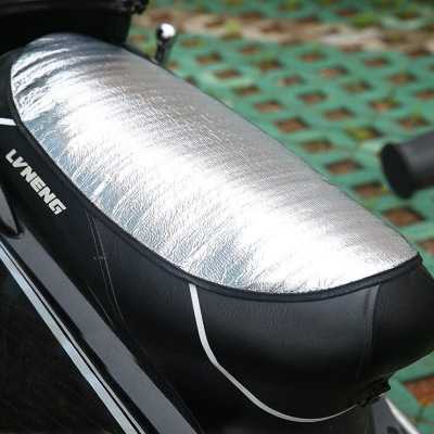 Motorcycle Seat Cover Reflective Aluminum Foil Heat Proof Mat Sun-Proof Heat Insulation Pad Heat Proof Mat Electric Car Seat Battery Car Seat Cushion Waterproof