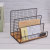 Bill and Document Storage Rack Iron Wire Three Grids Book Stand Materials Letter Letters and Documents Storage Rack Desktop Organizing Rack