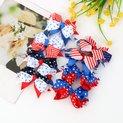 American Flag Independence Day National Day Hair Accessories Bow Barrettes Children Baby Hair Clip Hair Accessories Wholesale