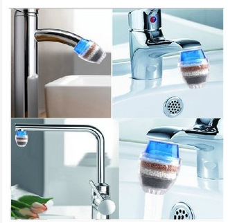 Tap Water Faucet Kitchen Faucet round Faucet Shower 5-Layer Filter Faucet Water Purifier