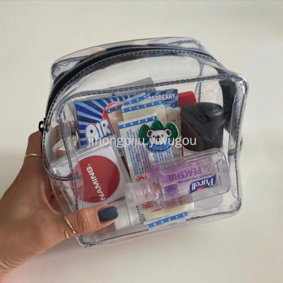 Transparent PVC Cosmetic Bag Storage Capacity Personal Hygiene Bag