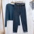 Daddy Denim Straight-Leg Pants Female Student Autumn New Slimming High Waist Loose Cropped Ankle-Tied Harem Pants