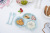 New Car Wheat Children's Grid Plate Wheat Straw Mickey Bowl Tableware Set Assembly Spoon Fork
