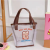 Customized Mesh Handbag Cute Embroidered Beach Bag Wash Bag Swim Bag Bucket Bag