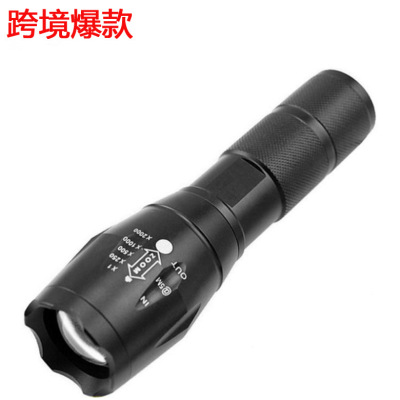 Cross-Border New Arrival A100 Power Torch Led Telescopic Zoom Charging XML-T6 L2 Mini Flashlight Wholesale