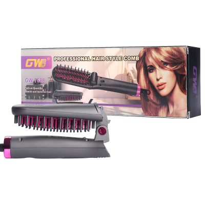 Guowei Electric Appliance GW-7688 Cross-Border New Arrival Folding LCD Straight Comb Household Travel Portable Hair Straighter