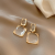 925 Silver Needle Design French Pearl Stud Earrings Women Korean Retro Earrings Internet Hot Simple Earrings Wholesale