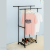 Household cheap single-pole multi-layer iron pipe clothes hanger with shoe rack