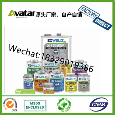   E-Z WELD  CPVC PVC UPVC 1000ml pvc plastic High Pressure Adhesive blue pvc 1kg Pipe Glue For Plastic Pipe Glue