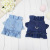 Pet Clothes Dog Chest Back No Traction Rope Vest Teddy Cat Clothes Pet Clothing 22 Denim Chest Back
