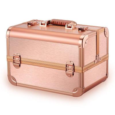 Aluminum Alloy Customized Trolley Cosmetic Case Tattoo Manicure Beauty Toolbox Large Capacity Storage Box