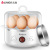 Egg Boiler Mini 304 Stainless Steel Egg Steamer Anti-Dry Burning with Steaming Bowl