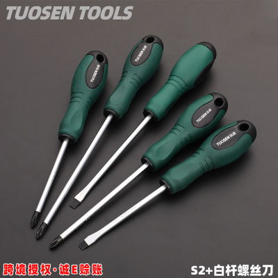 Tuosen Tools Wholesale Manual Multi-Specification Screwdriver Strong Magnetic Screwdriver Cross and Straight 6-Inch Magnetic Screwdriver