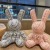 Eight-Inch Crystal Rabbit Wedding Tossing Plush Toy Wedding Doll Stall Prize Claw Doll Doll Factory Wholesale