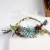 European and American Ins Hot Sale Garland Bridal Headdress Rattan Artificial Flower Bow Ribbon Headband Photo Green Leaf Decoration