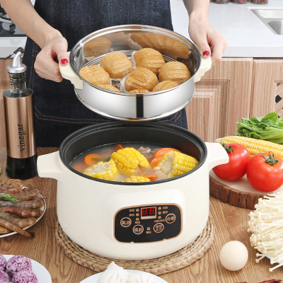 110V American Standard Multi-Functional Electric Cooker Student Dormitory Electric Chafing Dish Non-Stick Electric Frying Pan Smart Reservation Electric Food Warmer