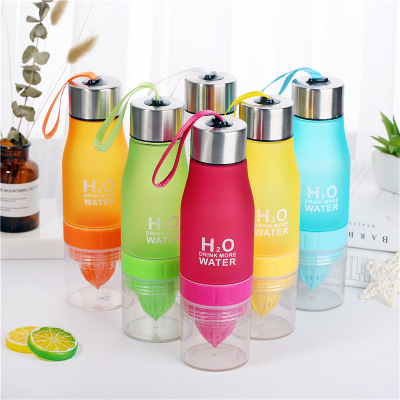 Colorful Lemon Cup Creative Handy Frosted Plastic Cup Simple Letters Student Juice Gift Portable Tea Brewing Cup