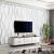 Striped 3D Non-Woven Wallpaper Brush Glue Bedroom Cozy Living Room Background Wall Home Shop Engineering Non-Self-Adhesive Wallpaper