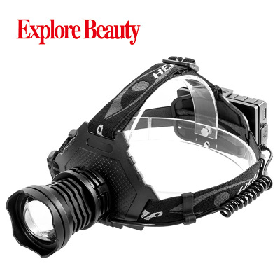 New P70 High-Power Strong Light USB Charging Headlight Telescopic Focusing Belt Output Input 3 Lithium Battery Major Headlamp