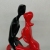 Resin Decorations Couple Red and Black